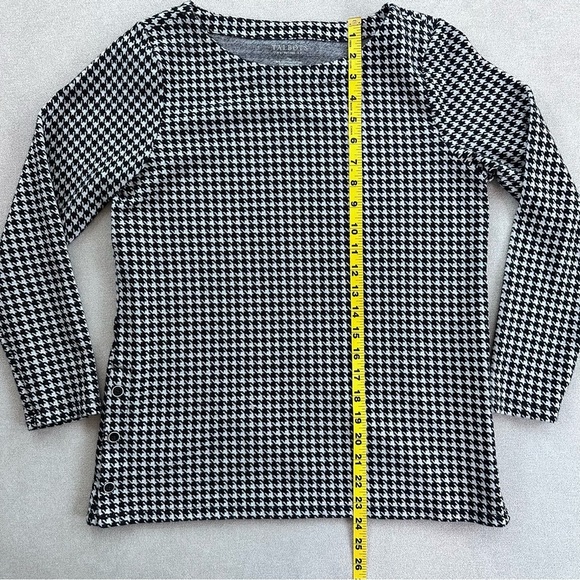 Talbots Black and White Houndstooth Sweater. Medium Petite. - Picture 8 of 9